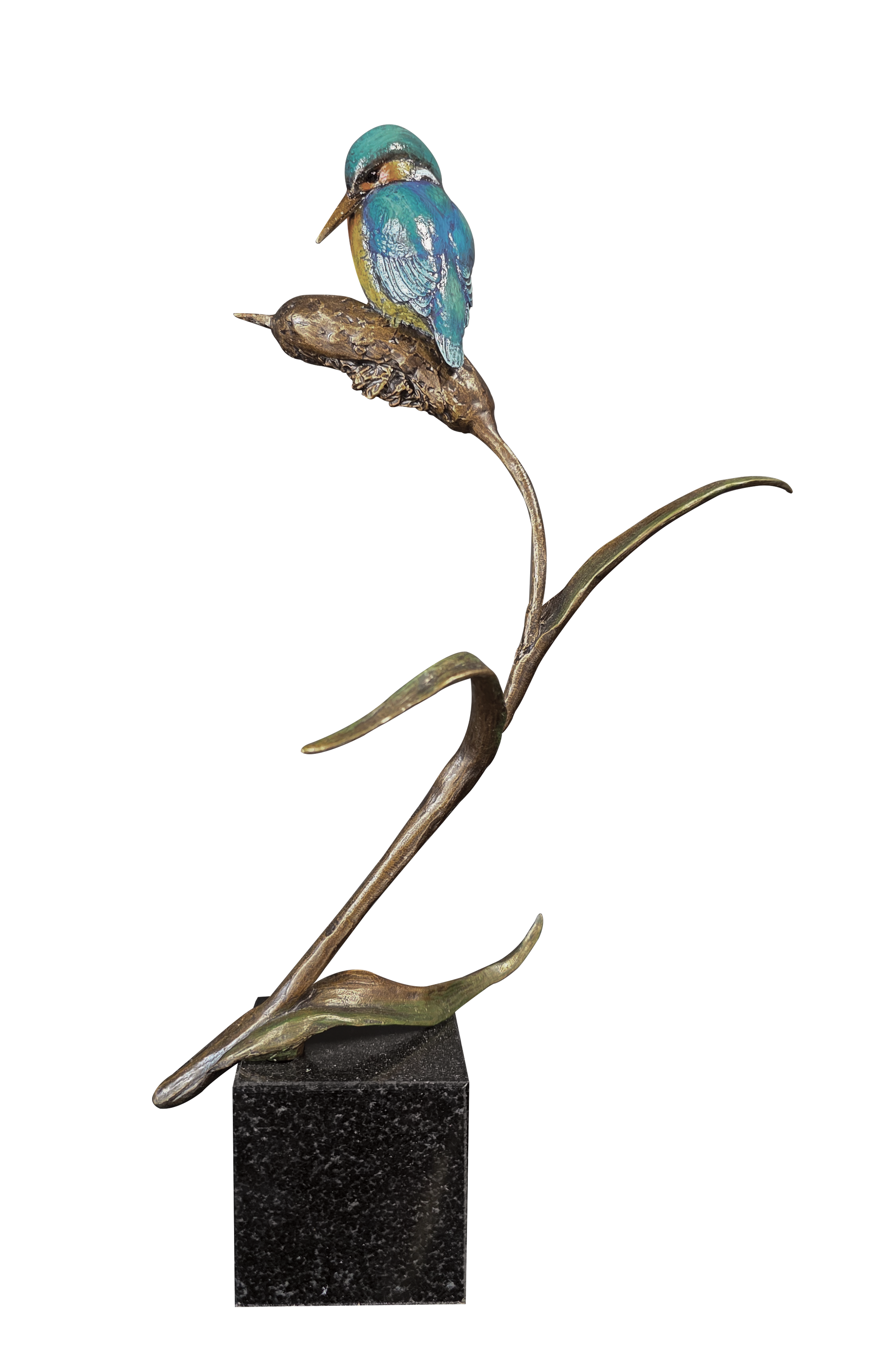 Hand Painted Kingfisher - Granite Base (1262)