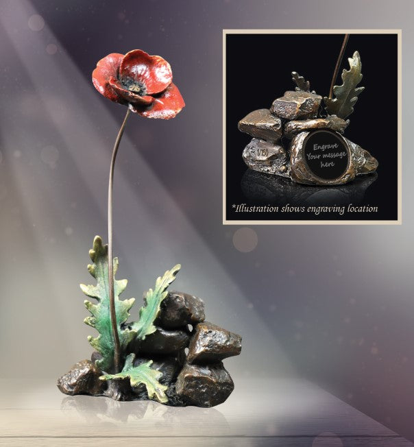 Personalised Poppy - Choose your message and we will engrave (1057)