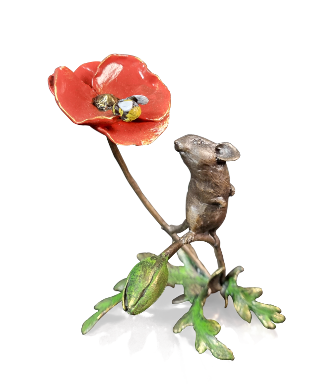 Mouse with Honey Bee & Poppy (1186)