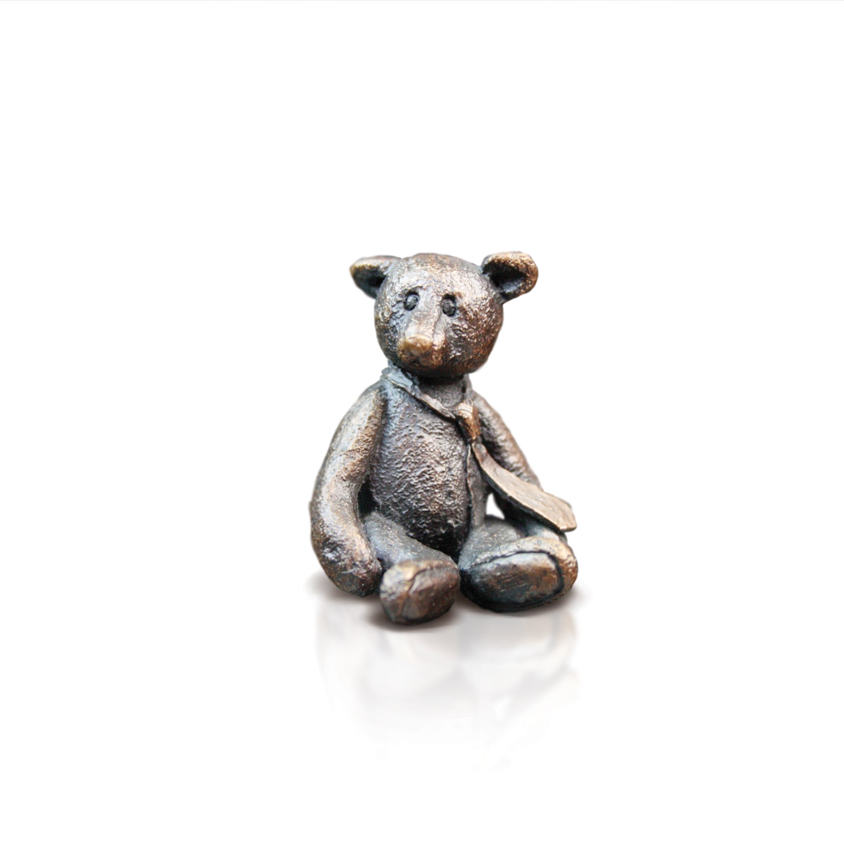 bronze bear with tie sculpture