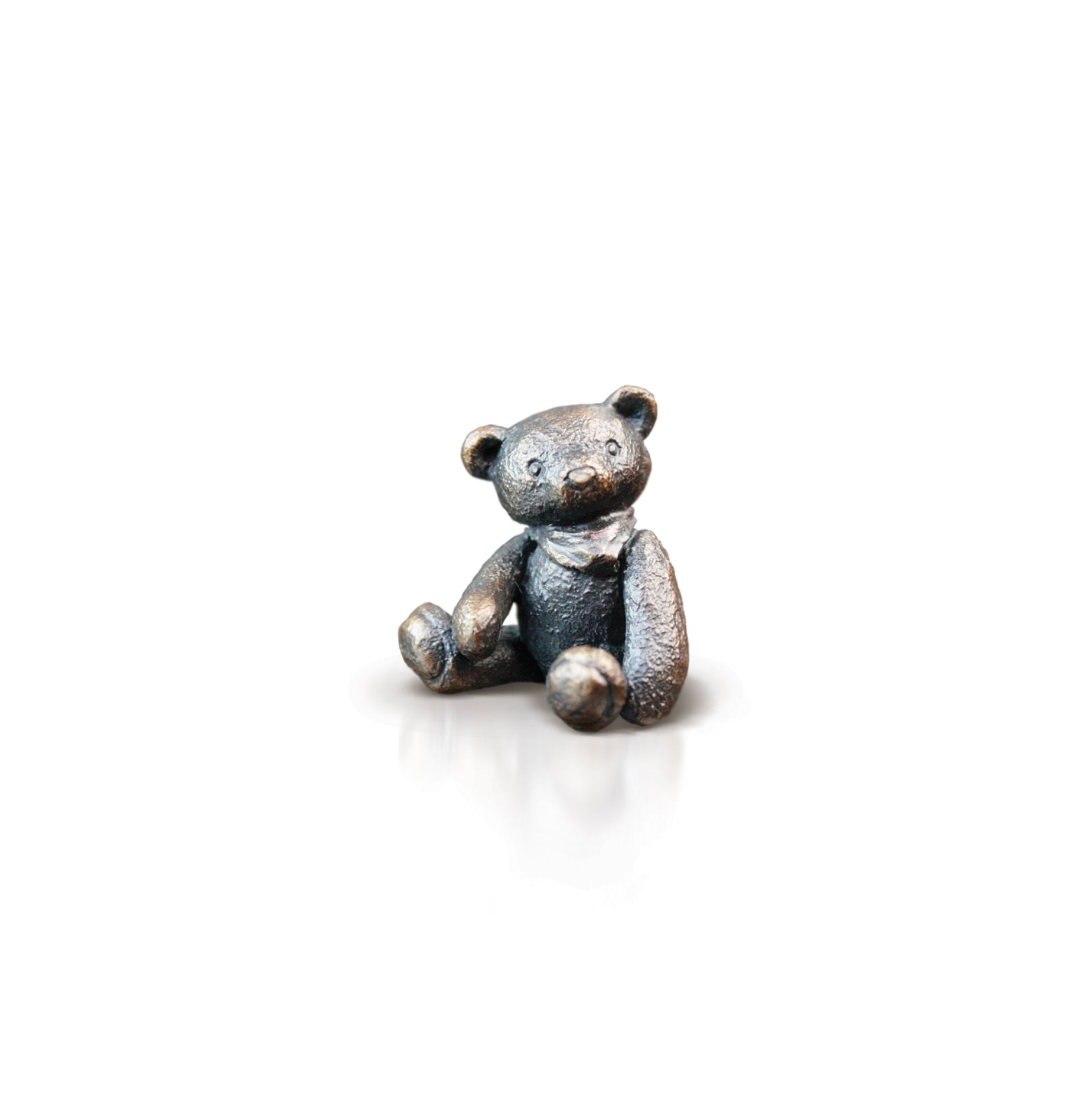 bronze bear with neck tie sculpture