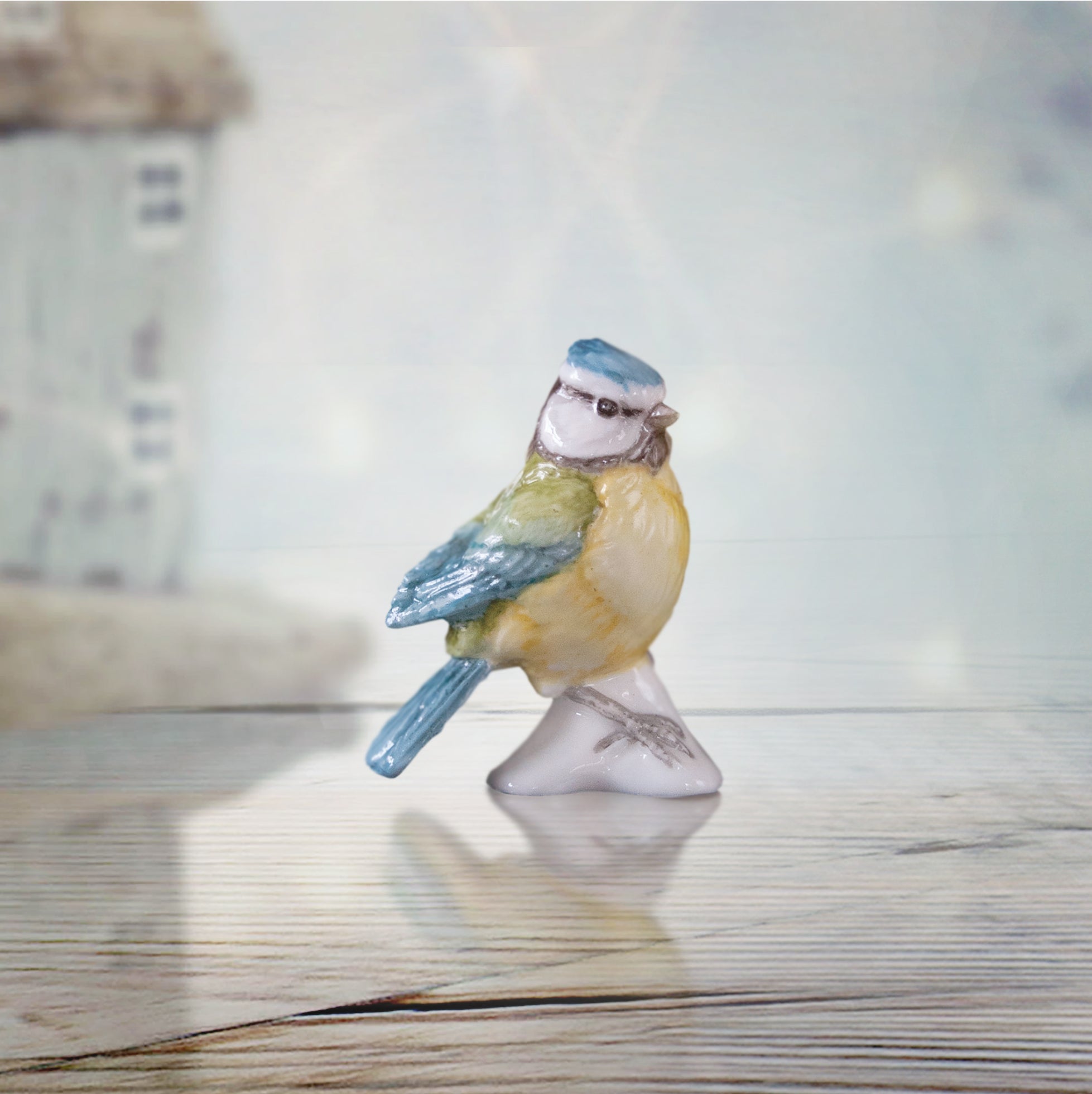 bluetit hand painted bone china gift