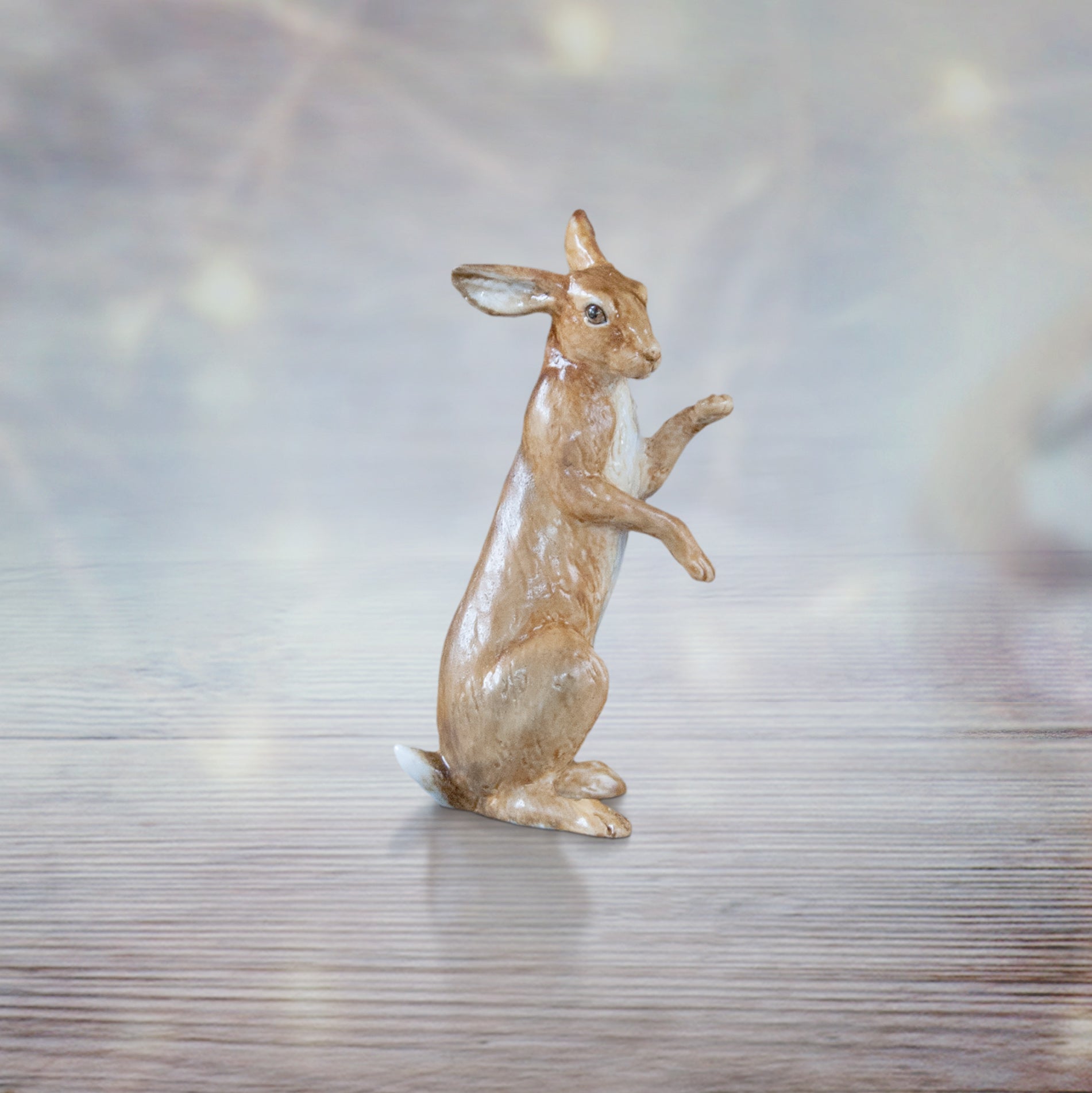 brown hare standing bone china gift