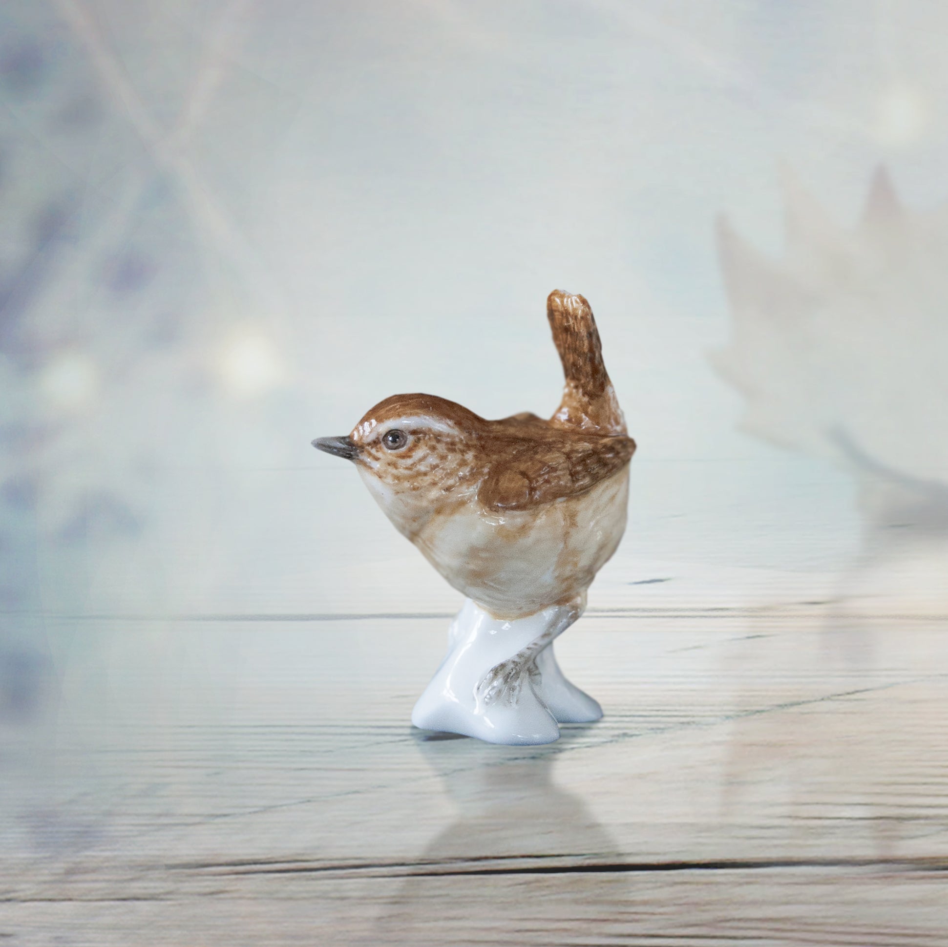 hand painted bone china wren gift figurine
