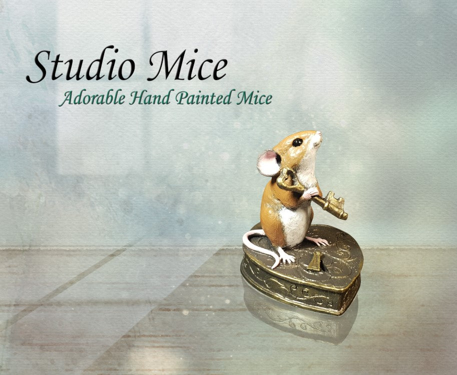 Hand Painted Cold Cast Bronze Mice