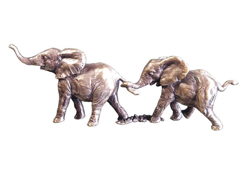 Butler & Peach Miniature Bronze Elephant Pair (2099)