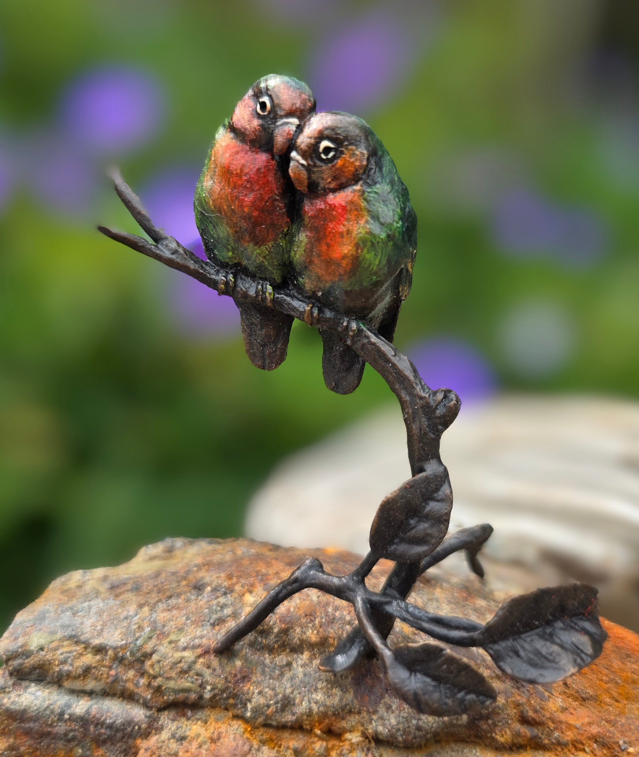 Artist's Originals - Hand Painted Lovebirds