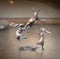 miniature bronze three hares dancing gift sculpture butler and peach