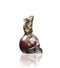 mouse sitting on apple bronze sculpture