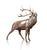 highland red stag roaring bellowing bronze sculpture