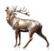 highland red stag roaring bellowing bronze sculpture
