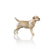 border terrier dog hand painted bone china gift