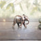 miniature bronze elephant gift sculpture butler and peach