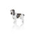 black and white cocker spaniel dog bone china gift