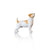 hand painted bone china jack russell dog standing gift figurine
