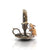 hand painted bronze mouse on candlestick sculpture