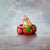 hand painted bone china mouse sitting on red strawberries gift figurine