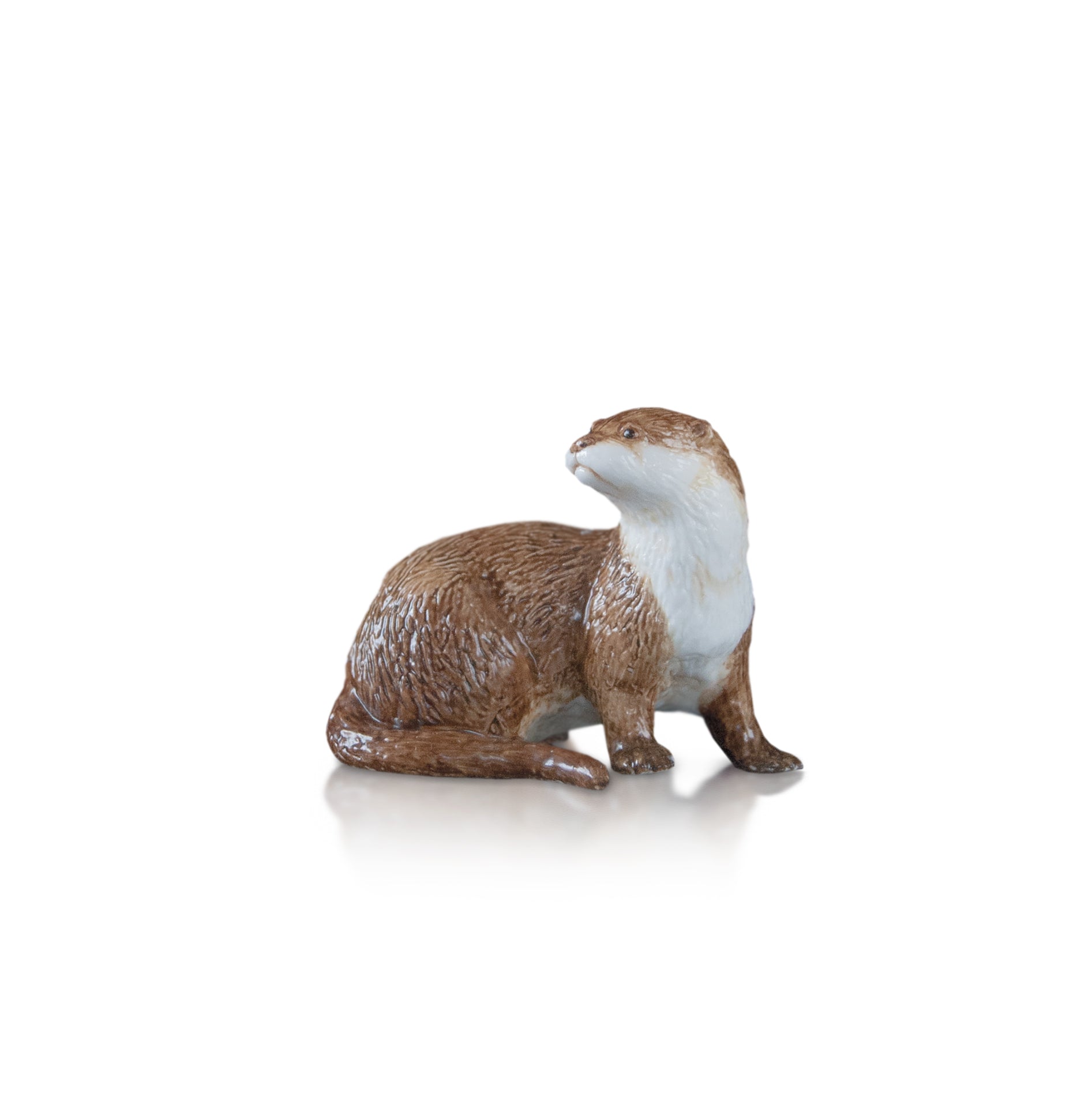 hand painted bone china river otter gift figurine